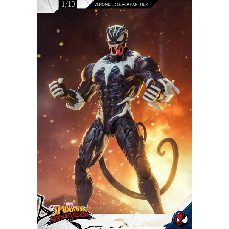 TIM Legends Series “Venomized” Black Panther Action Figure Model