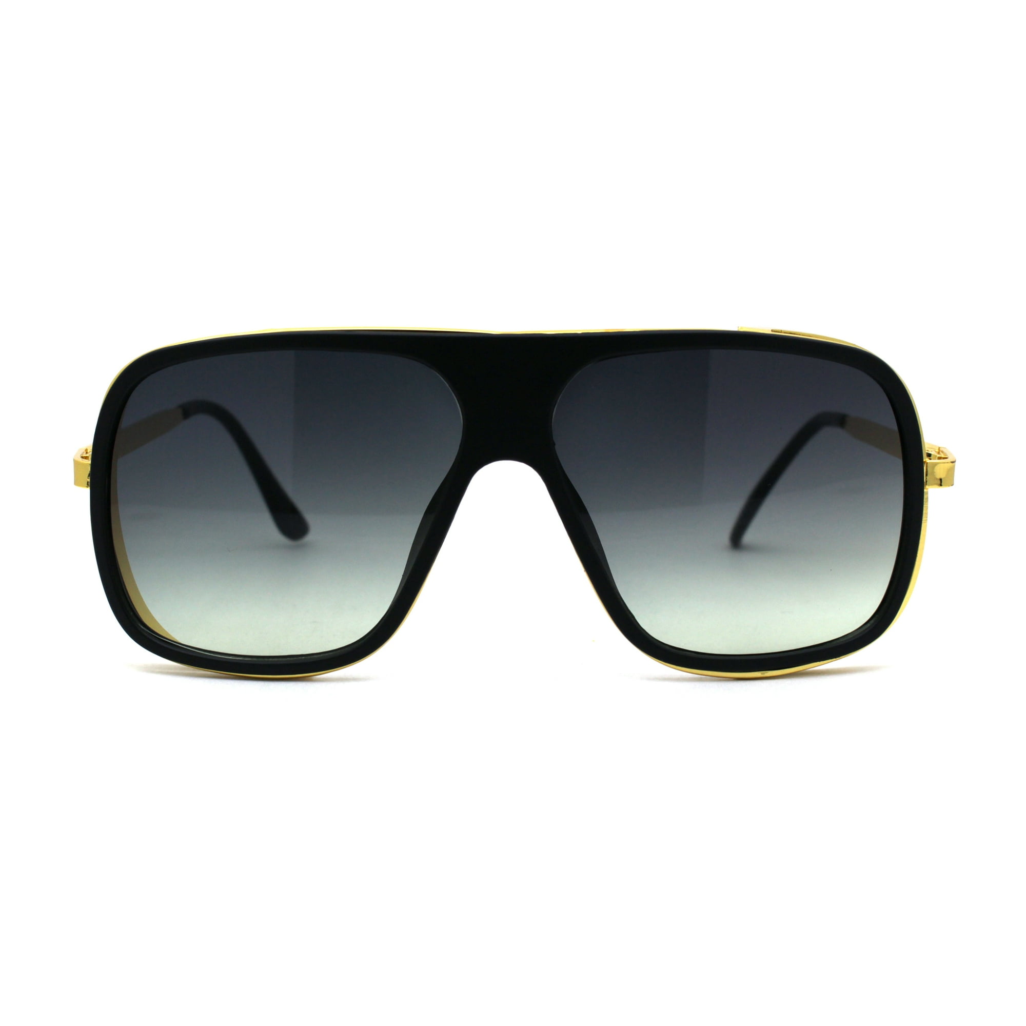 Black sunglasses with gold sides hot sale