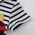thumbnail image 6 of WOYY Toddler Girls Cartoon Ladybug Print Casual Dress Short Sleeve Knit Dress, 6 of 8