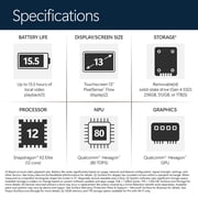 Microsoft - Surface Pro - 13 OLED Touchscreen - Snapdragon X2 Elite (12 Core) 2026 -16GB Memory - 1TB Storage - Device Only (12th Edition) Platinum
