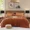 Burnt Orange, variant on Catami Prewashed fabric 7-piece Bed in a Bag Queen Comforter Set with Sheets,Dark green