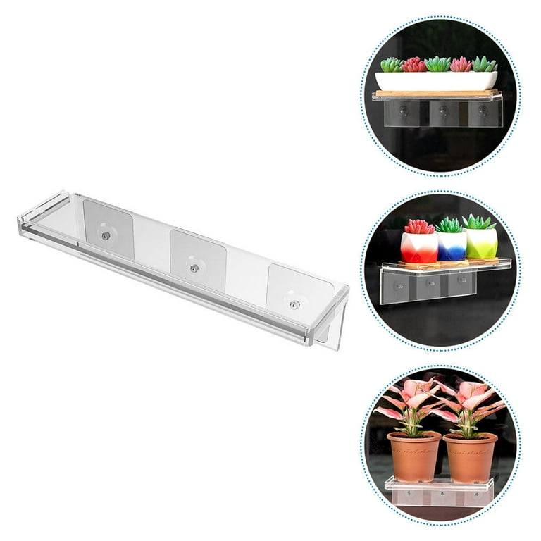 1pc Water Ripple Acrylic Wall Mounted Bathroom Cosmetics Storage Rack With  Drainage, No Drilling Shower Shelf
