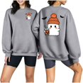 thumbnail image 3 of Jsaierl Halloween Sweatshirts for Women Spooky Ghost Graphic Pullovers Fall Loose Fit Crewneck Long Sleeve Sweater Tops Halloween Party Supplies, Sizes S-2XL, 3 of 7