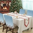 thumbnail image 4 of Christmas Snowman Chair Covers Set of 4 Snowflake Squirrel Cat Xmas Tree Blue Chair Back Covers Stretch Removable Washable Slipcovers Protector for Dining Room Kitchen Party Decor, 4 of 5