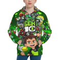 thumbnail image 3 of Youth Ben 10 Hoodies 3D Print Pullover Hooded Sweatshirt With Pocket For Boys Girls Teen X-Large, 3 of 8
