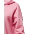 thumbnail image 5 of A2Y Women's Relax Fit Long Sleeve Kangaroo Pockets Hoodie Sweatshirts Dark Pink 1XL, 5 of 6