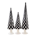 thumbnail image 3 of Cody Foster Black Trees Set Of 3 - 3 Glass Trees 18.25 Inch, Glass - Checkered Glass Tree Cd1624bk, 3 of 3