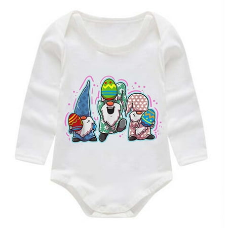 

SOOMLON Newborn Infant Flower Clothes Easter Bunny Floral Overalls Crew Neck Long Sleeve Flowy Jumpsuits Bodysuit Romper Formal Jumpsuit Blue 12-18 Months