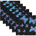 thumbnail image 6 of GZHJMY Butterfly Cloth Napkins Set of 6, Reusable Washable Polyester Dinner Napkins for Family, Restaurant, Wedding, Party Decor 20 x 20 Inch, 6 of 7