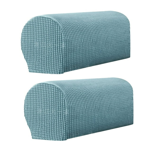 Cushion 2Pcs Sofa Arm Protector Anti-Slip High Elastic Polyester Simple to Install Armrest Covers Household Supplies Black