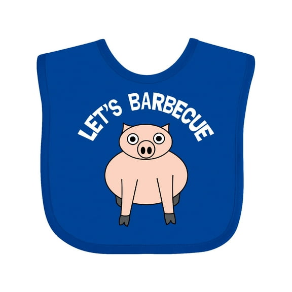 Inktastic Let's Barbecue White Text Boys or Girls Baby Bib