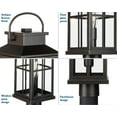 thumbnail image 2 of Williamston Collection One-Light Antique Bronze and Clear Glass Transitional Style Outdoor Post Lantern, 2 of 2