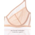 thumbnail image 6 of YANDW Minimizer Sheer Mesh Bras for Women Underwire Plunge Lifting Plus Size Bra, Beige 38D, 6 of 7