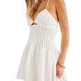 thumbnail image 4 of Coduop Women Sleeveless Ruched Mini Dress Summer Cutout Backless Beach Party A-line Dress, 4 of 9