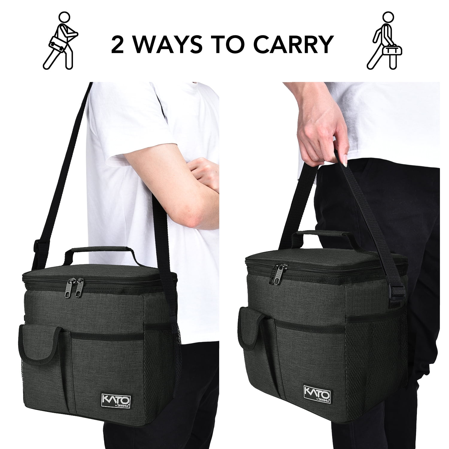 ECHSRT Insulated Lunch Bag Women/Men, 10L Reusable Lunch Tote Bag