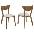 thumbnail image 2 of Wooden Dining Chairs, Tan and Chestnut Curved Backs Dining Chair (Set of 2), Brown Dining Chairs,Wood Upholstered Dining Chairs, Furniture Dining Furniture Seating for Dining, 2 of 11