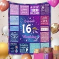 thumbnail image 3 of Sweet 16 Gifts for Girls, 16 Year Old Girl Gifts for Birthday, 16th Birthday Gifts Blanket for Girls Daughter Sister, Sweet Sixteen Gift Ideas for Girl, 16th Birthday Decorations Blanket 60"X50", 3 of 5