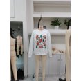 thumbnail image 5 of Sudaderas holgadas navideñas para mujer, con estampado animal, cuello redondo, manga larga, jerséis, tops, sudaderas informales de gran tamaño para otoño e invierno 2025, 5 of 5