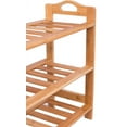 thumbnail image 5 of BirdRock Home 3-Tier Free Standing Bamboo Shoe Rack with Handles, 5 of 7