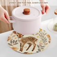 thumbnail image 5 of Deer Flowers and Leaves Trivet Mats Woven Pot Holders 3Pcs Non-Slip Heat Resistant for Hot Pots Pans Pats, 5 of 6