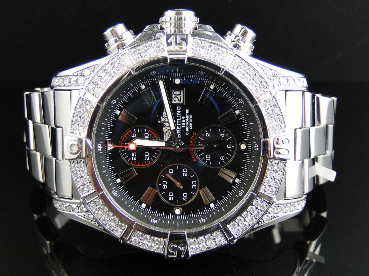 Breitling Custom Breitling Diamond Watch (2.5 Ct)