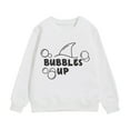 thumbnail image 1 of MIASHUI Girls Sweatshirt Tops Kids Letter Print Warm Long Sleeve Sweatershirt,White,8-10 Years, 1 of 3
