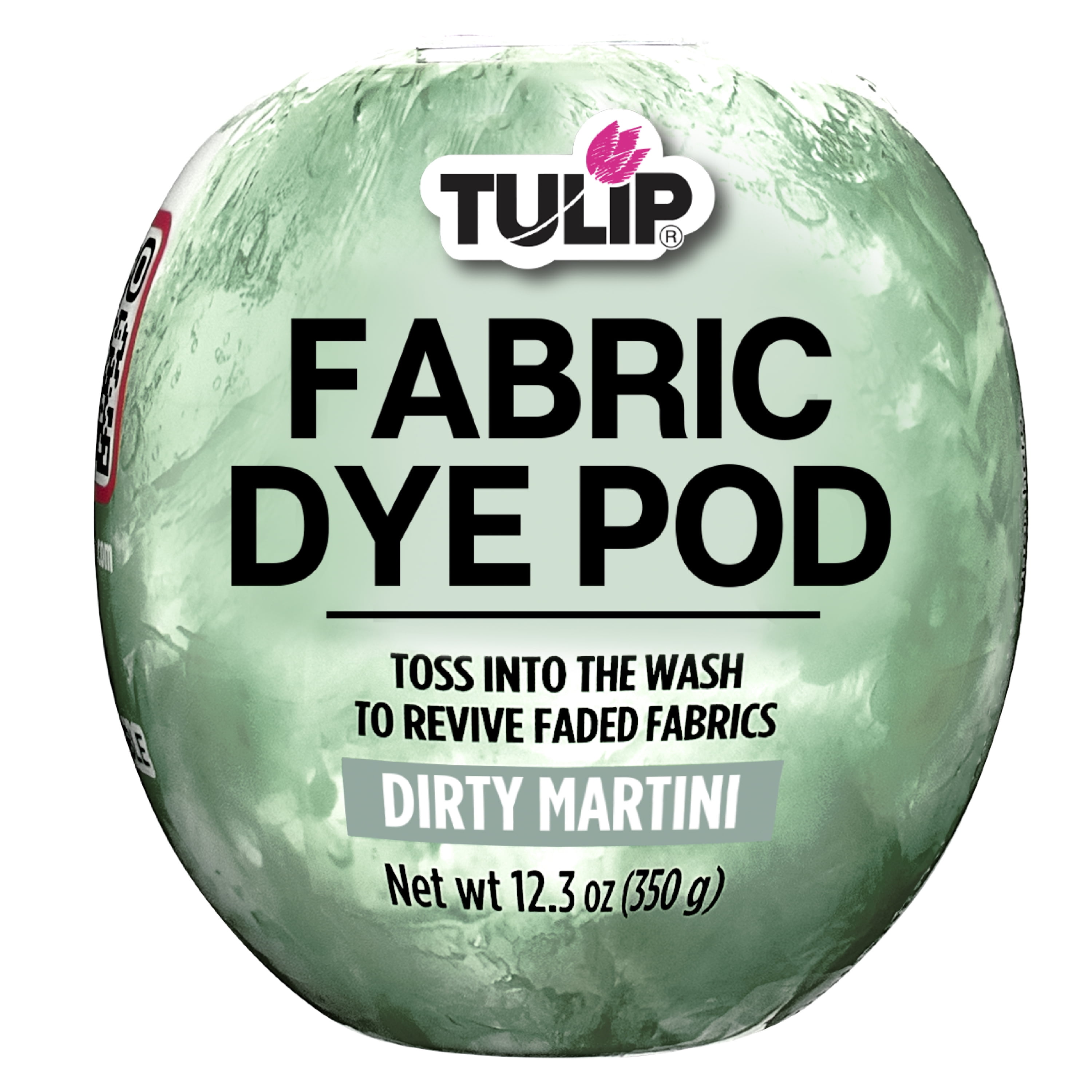 (2 pack) Tulip Fabric Dye Pod Dirty Martini (Green) 12.3, New Dye for Washing Machines