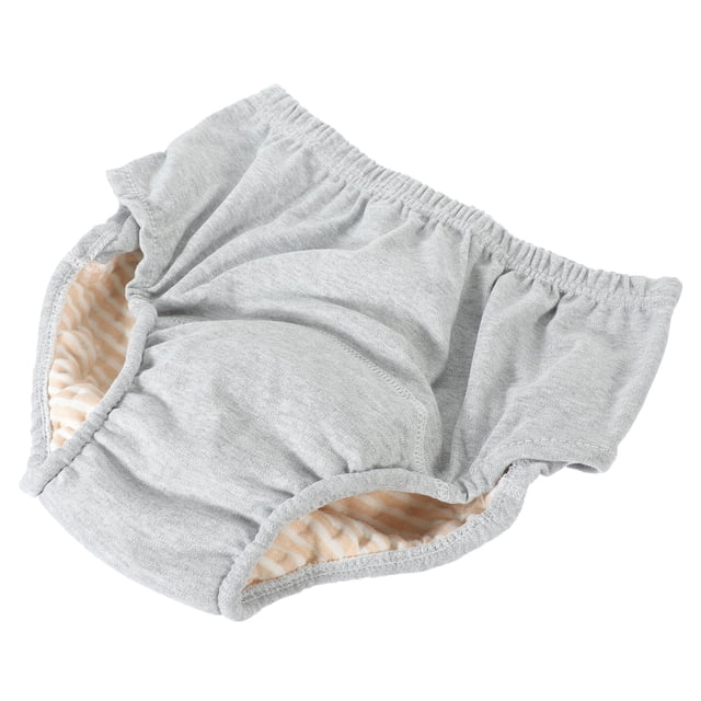 HINTRMENT Washable Adult Diaper Grey Cotton Solid Color Design for Elderly Care 1Pcs
