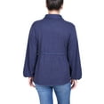 thumbnail image 3 of Long Dolman Sleeve Drawstring-Waist Tunic Top, 3 of 3
