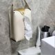 thumbnail image 5 of Hanging Tissue Box Pu Leather Car Tissue Holder Portable Napkin Box Cover with Snap for Car Bathroom Kitchen(Beige), 5 of 5