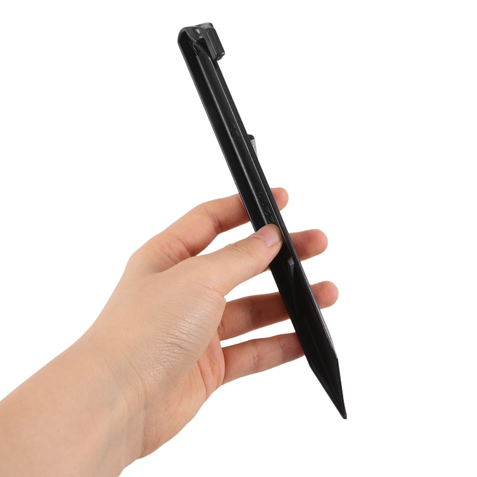 ETHZZLE 50Pcs Black Plastic Lawn Stakes Durable Ground Anchors for Outdoor Tent Use