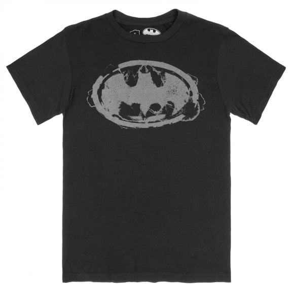Batman Distressed Smoke Logo T-Shirt-Small