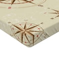 thumbnail image 2 of Ambesonne Vintage Fitted Sheet, Compass Nautical Retro, Queen Size, Beige Tan, 2 of 3