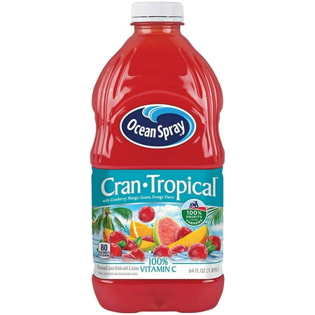 Ocean Spray Cran-Tropical Juice Drink, 64 Ounce Bottle (Pack of 3)