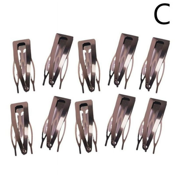 10pcs Double-grip Hair Side Clips Metal Snap Barrettes Hair Women. BEST M6Q0