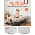 thumbnail image 4 of VEVOR Air Mattress with Frame, Inflatable 1 Person Camping Cot with Built-in Pump, Portable Folding Air Beds Supports 300 lbs, Blow Up Anywhere Bed for Guests Camping Travel Indoor & Outdoor Use, 4 of 9