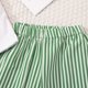 thumbnail image 5 of Vestido de Verano de Manga Corta para Niñas Color Sólido Blusa de Cuello Redondo Y Pantalones Cortos Set, Suave Transpirable Poliéster Vestido Casual para Niños Actividades Diarias, 5 of 8