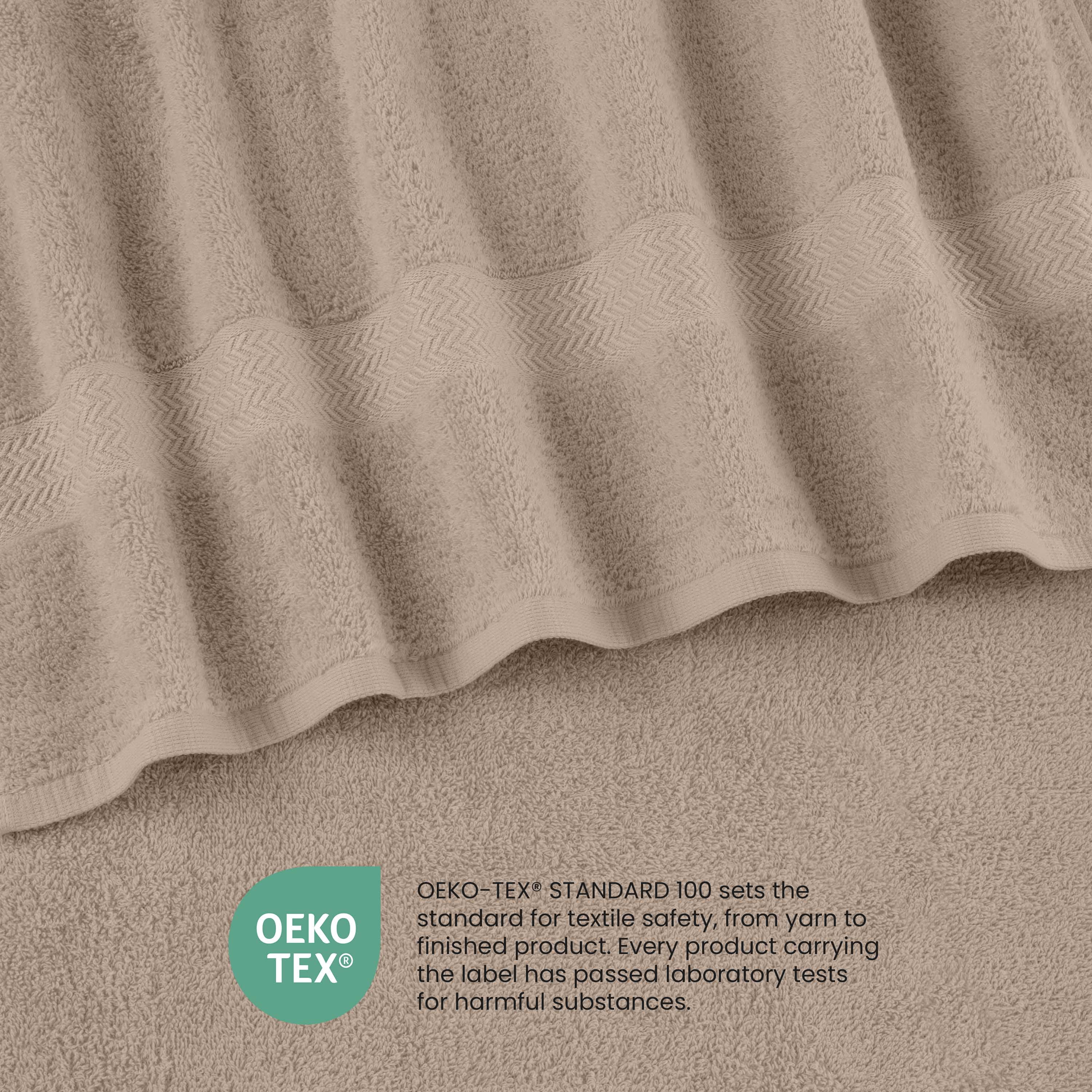 Martex Ringspun Solid Cotton 6-Piece Towel Collection, 2 Towels - 2 Hand Towels - 2 Washcloths, Sand Brown