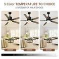 thumbnail image 5 of SKEVEN 52 Inch Ceiling Fans with Lights and Remote, Outdoor Ceiling Fan with Lights for Patio Farmhouse Bedroom, 5 of 7