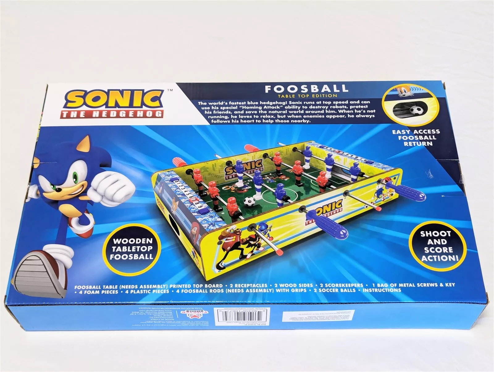 SEGA Foosball Table Tabletop Sonic the Hedgehog 19.68 Inch