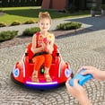 thumbnail image 2 of Gymax 12V Kids Ride on Bumper Car Remote Control w/ Flashing LED Light & Music Red, 2 of 9