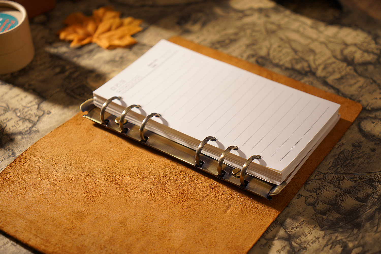 KISSKI·H Olvido Leather Notebook Journals, A5 Binder 6 Ring Refillable Travelers Notebook, Vintage Journals for Writing, A5 Planner Binder, Handmade Folio Organizer, Gift for Women/Men, Brown