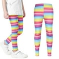 thumbnail image 3 of Baozhu Girls Basic Solid Cotton Legging Kids Fall And Winter Cartoon Print Stretch Leggings,4-12 Years, 3 of 9