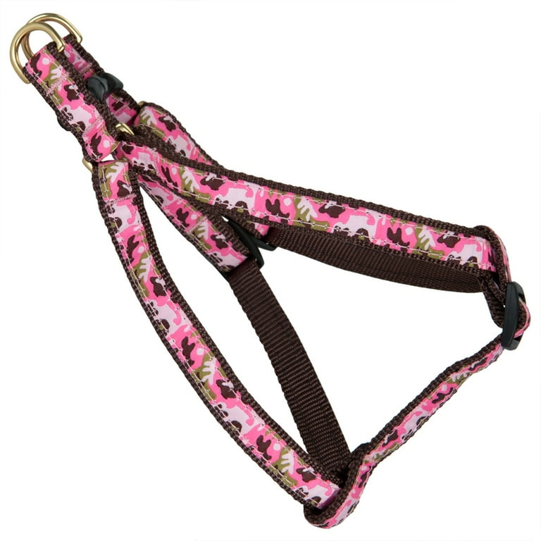 Pink camo top dog harness