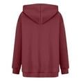 thumbnail image 5 of Atogsazn Kids Girls Oversized Hoodie Children Loose Fit Pullover Sweatshirt Long Sleeve Sweater Fall Winter Clothes Tops Red 10-11Years Fashion, 5 of 6