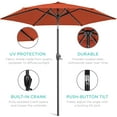 thumbnail image 6 of Best Choice Products 7.5ft Heavy-Duty Outdoor Market Patio Umbrella w/ Push Button Tilt, Easy Crank - Rust, 6 of 8