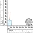 thumbnail image 2 of Gem Stone King 18K Rose Gold Plated Silver Sky Blue Topaz Pendant Necklace for Women (20.33 Cttw, Emerald Cut 18X13MM, With 18 inch Silver Chain), 2 of 4