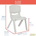 thumbnail image 2 of JOON Stackable Plastic Kids Learning Chairs, Light Gray, 20.5x12.75X11 Inches, 2 of 7