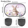 thumbnail image 7 of Yuyamidu Rabbit Car Window Shade for Baby 2 Pack Flower Car Sun Shade for Window Baby Side Window Sunshades for Kids Easter Car Interior Decoration, Purple, 7 of 7