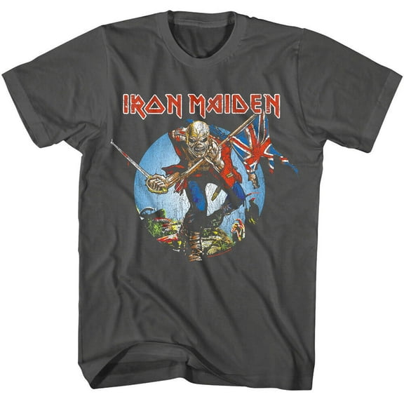 Iron Maiden The Trooper Men's T Shirt - S, Charcoal
